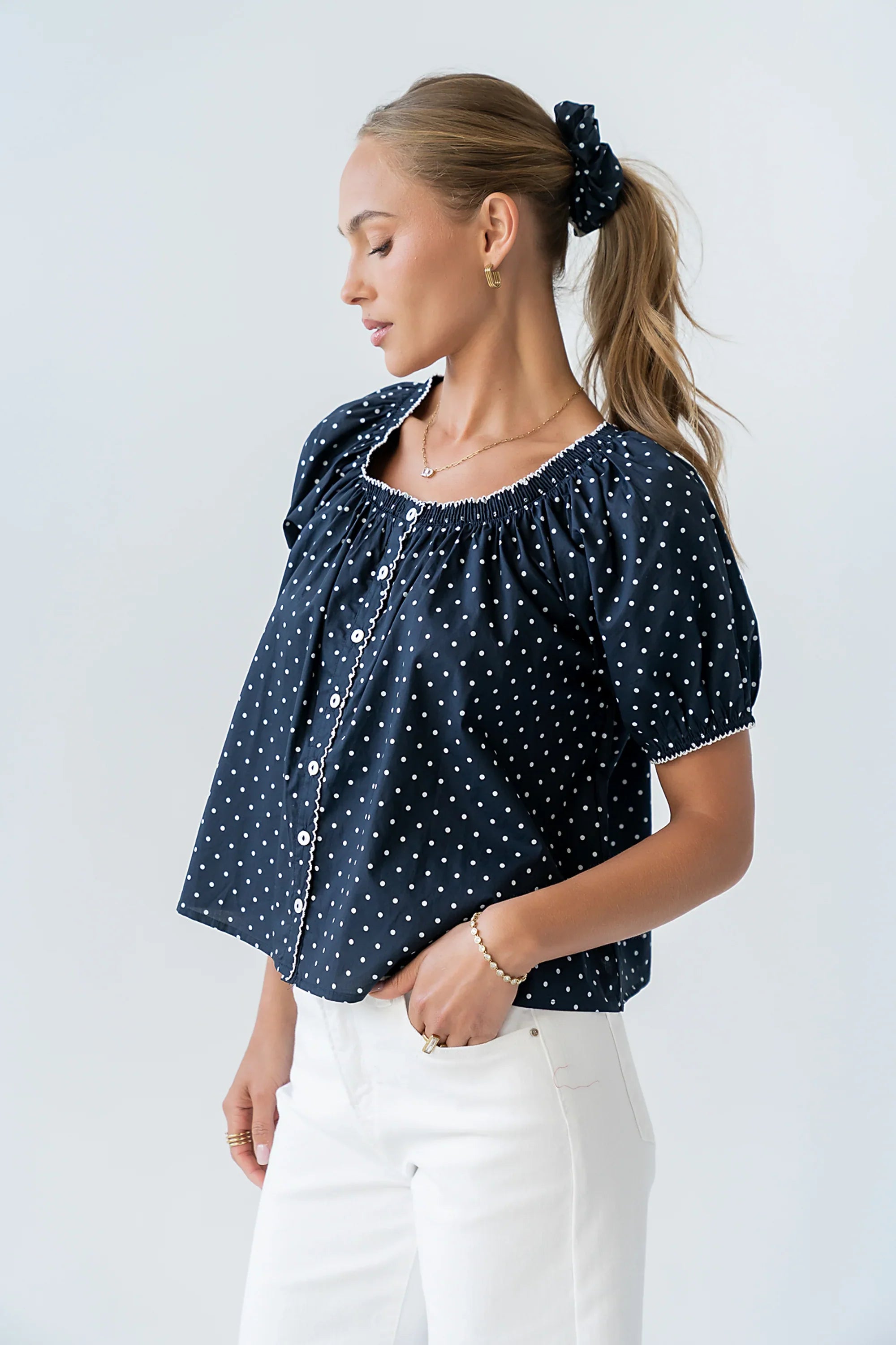 Dasha Polka Dot Blouse