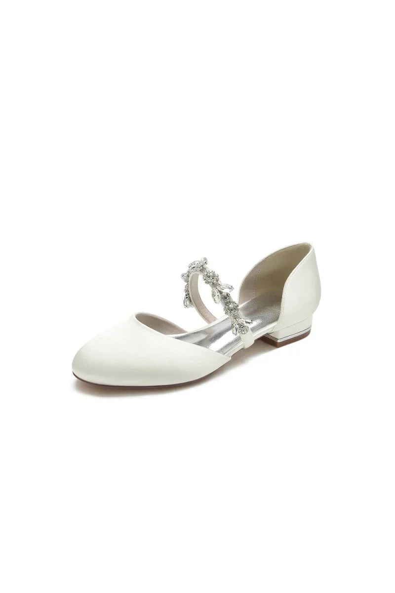 Flats with Rhinestone embellished Strap Party