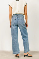Leila Wide Leg Jeans in Medium Wash FINAL SALE
