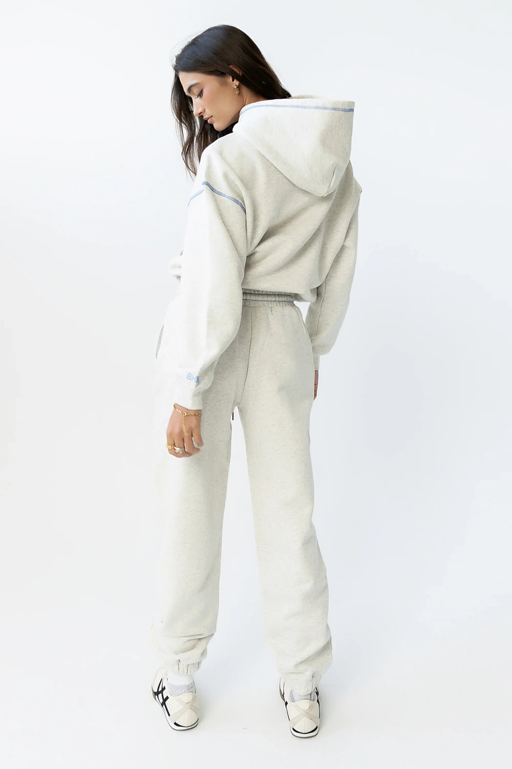 Mozie Contrast Joggers in Grey
