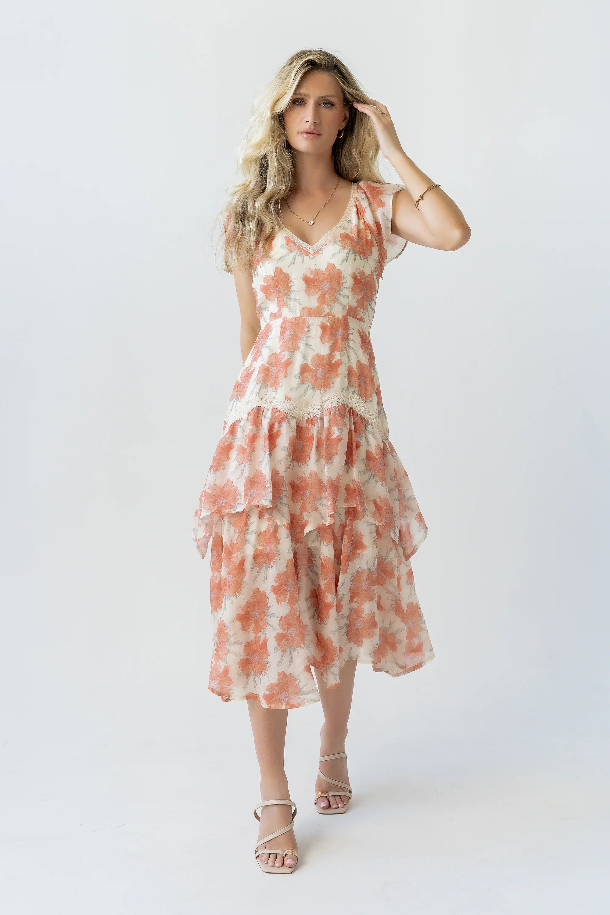 Hana Floral Midi Dress