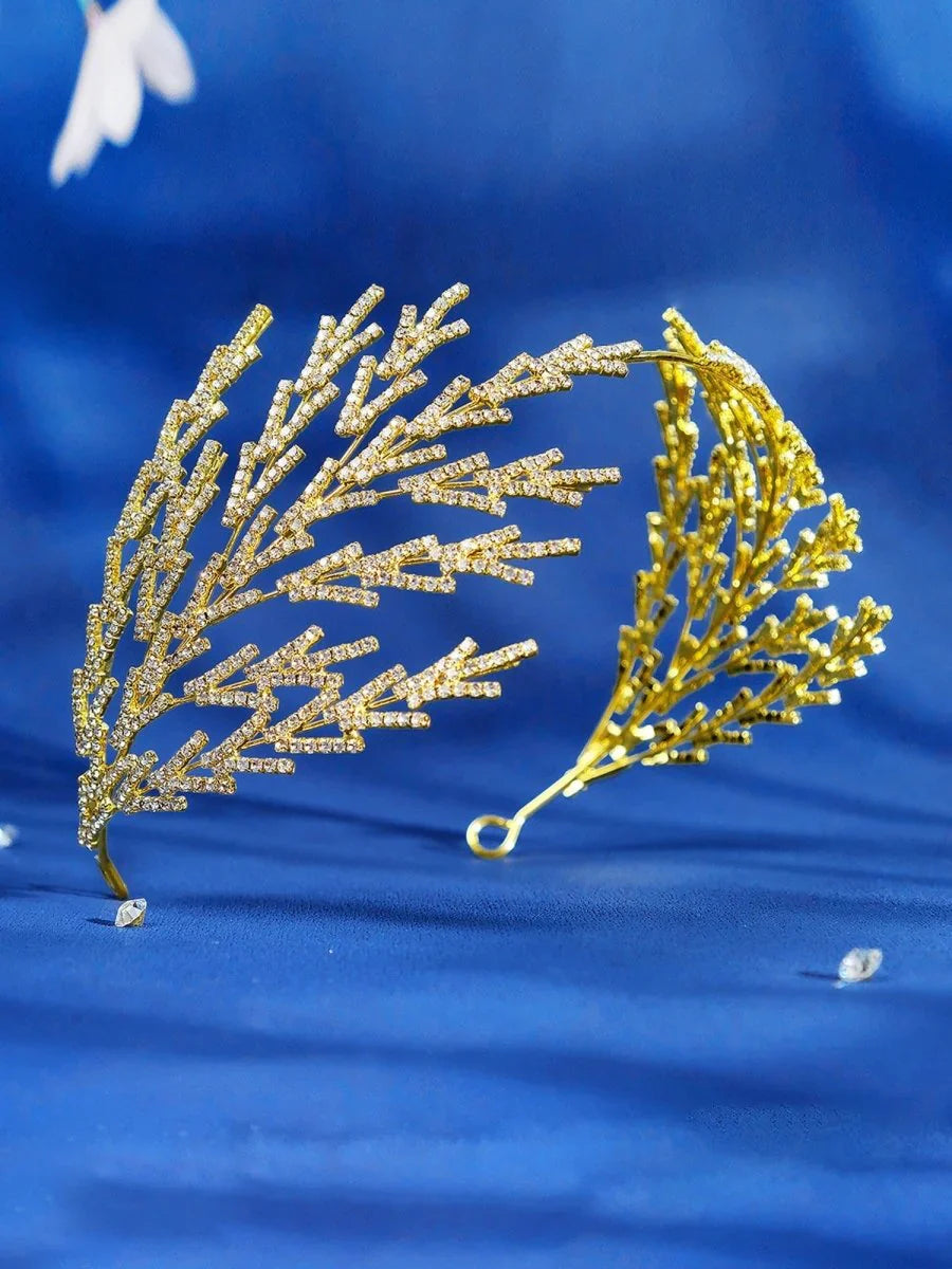 Metal Super Shiny Rhinestone Wide Headband Hair Accessories