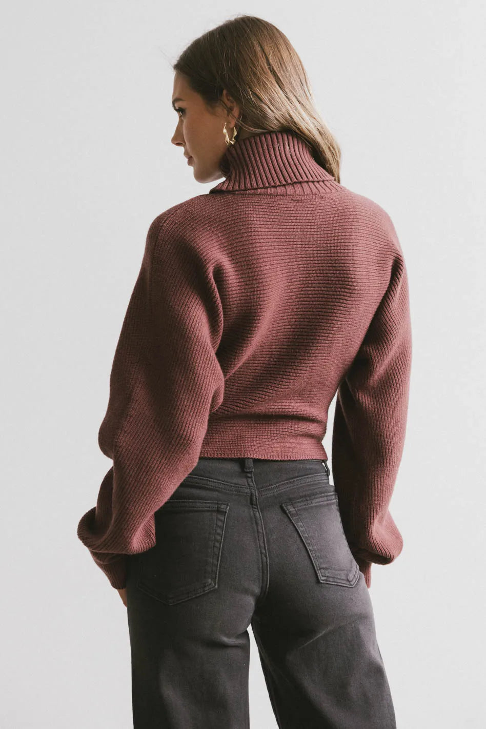 Gracelyn Turtleneck Sweater in Redbrown FINAL SALE