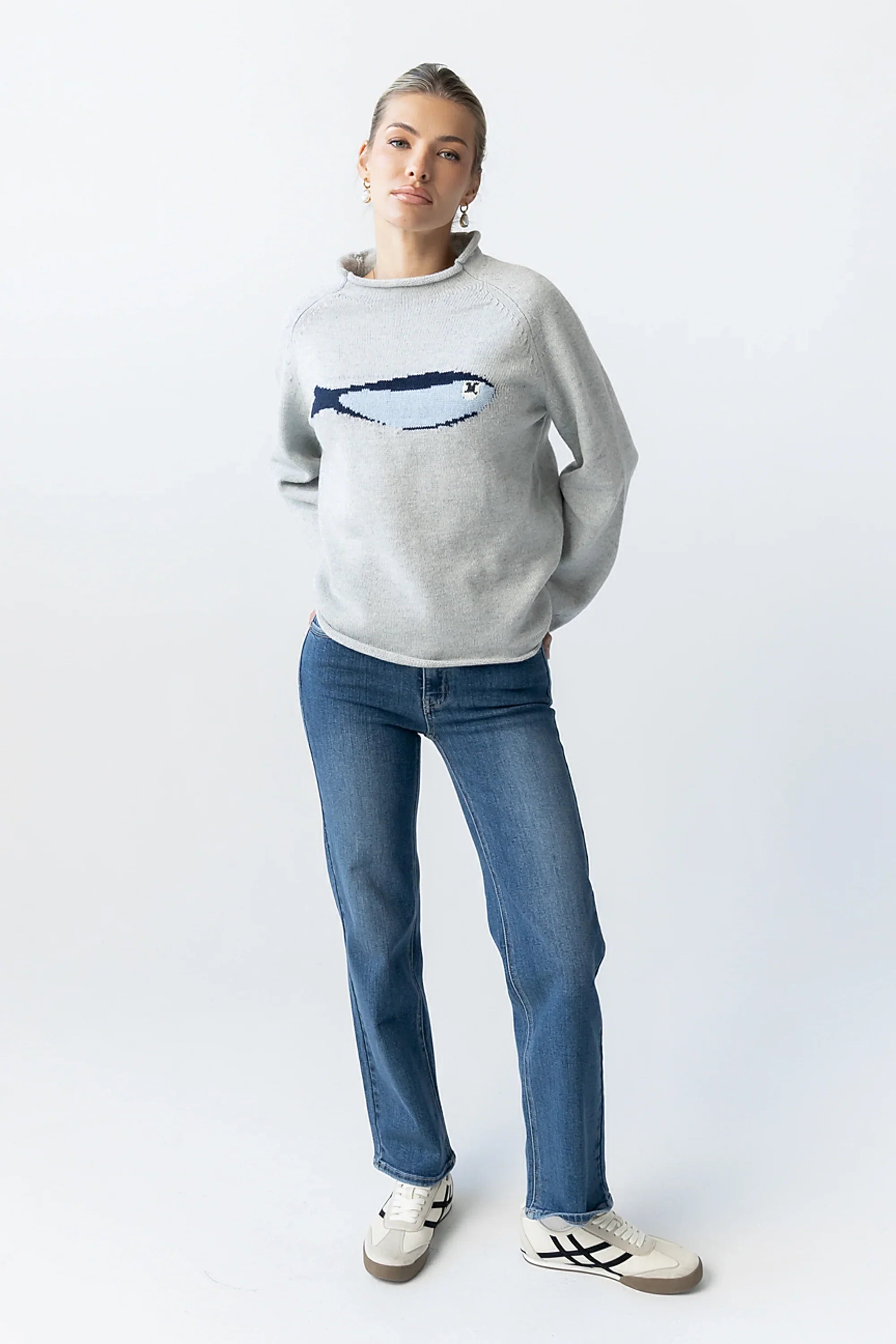 Brady Knit Sweater in Grey