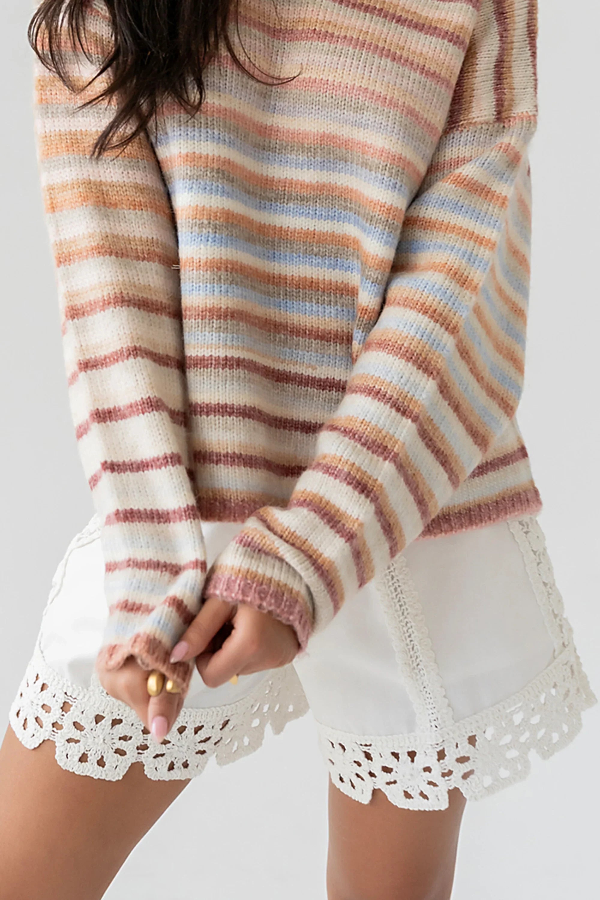 Nicole Striped Knit Sweater
