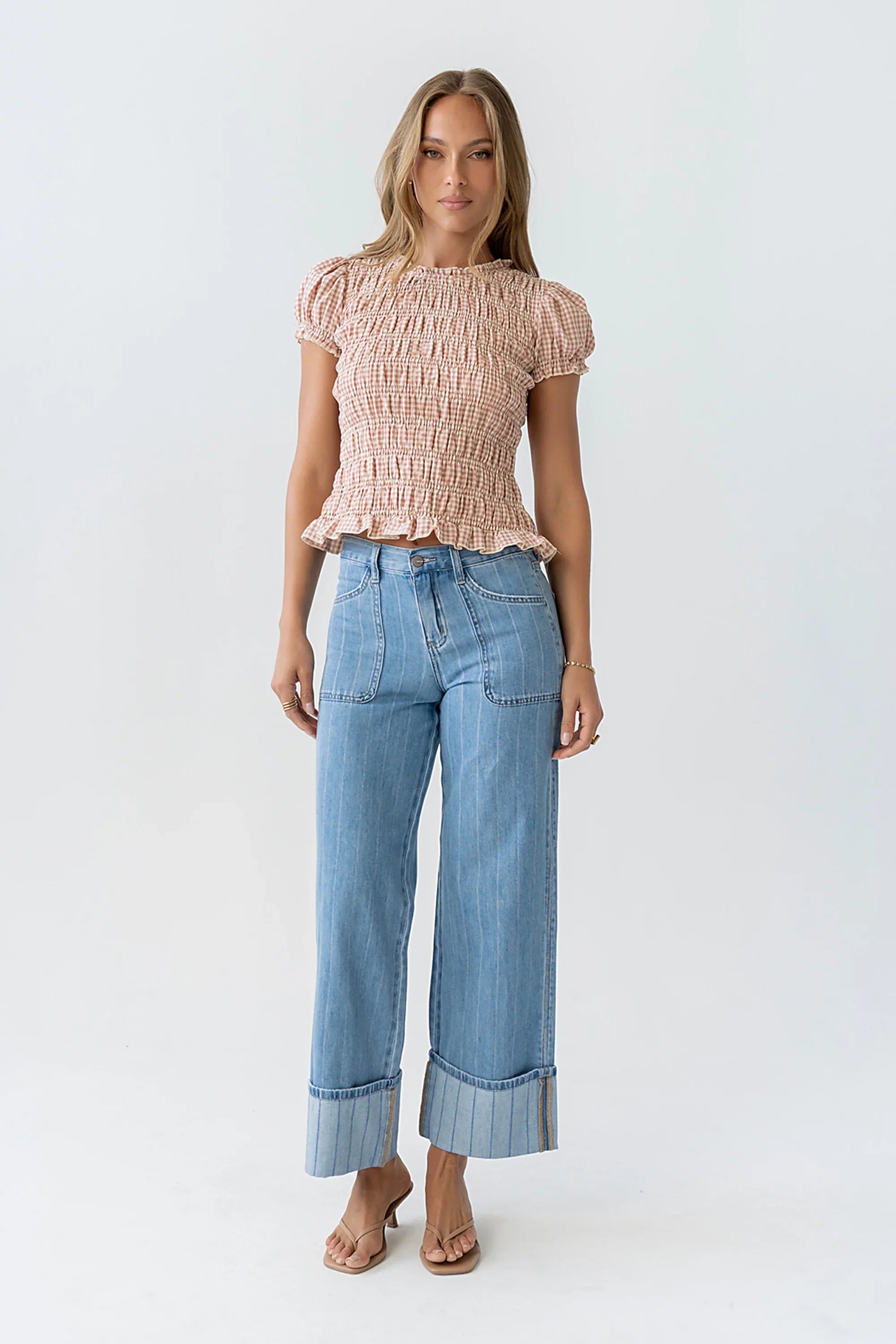 Ruth Smocked Top in Pink