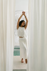 Ray Cropped Button Down Tank