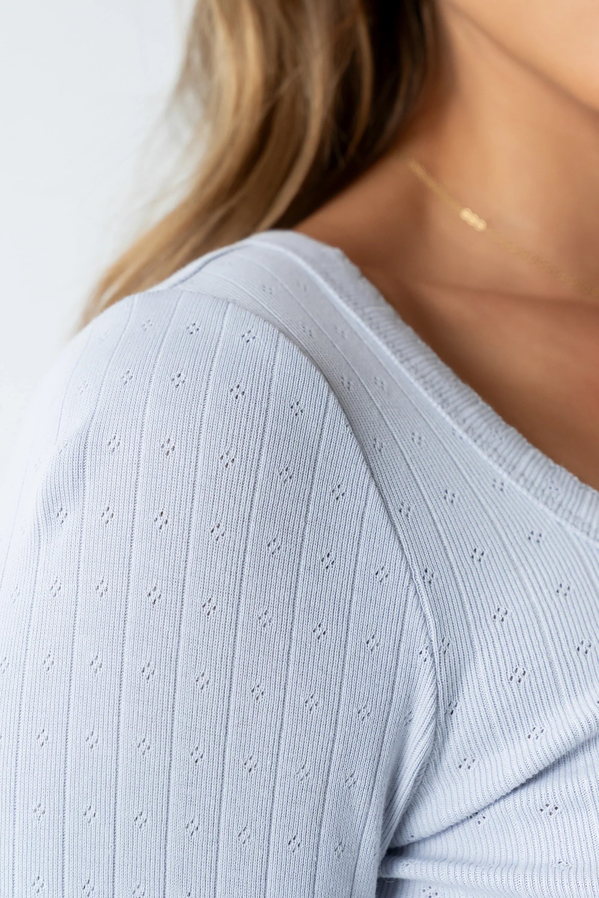 Pura Knit Top in Blue