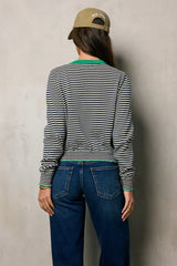 Josy Button Front Cardigan in Navy FINAL SALE