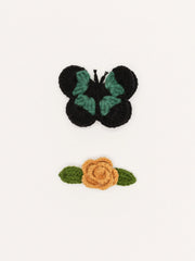 Butterfly Garden Crochet Hair Clips