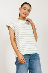 Kaycie Muscle Tee in Grey FINAL SALE
