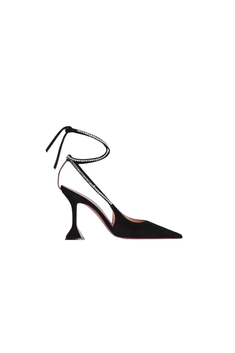 White Lace Up High Heel Sandals