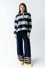 Kaysen Striped Top in Navy FINAL SALE