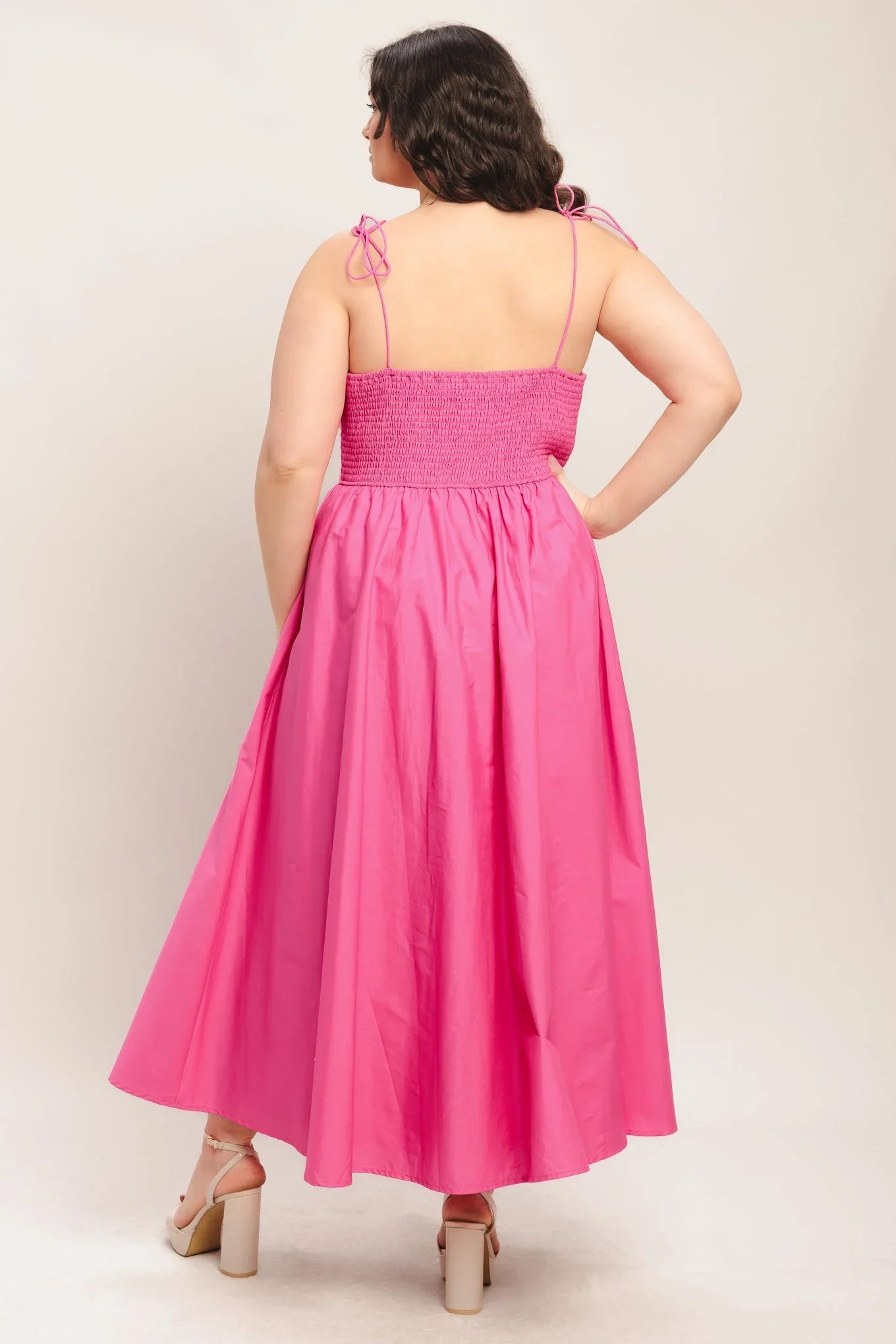 PRETTY IN PINK MIDI DRESS