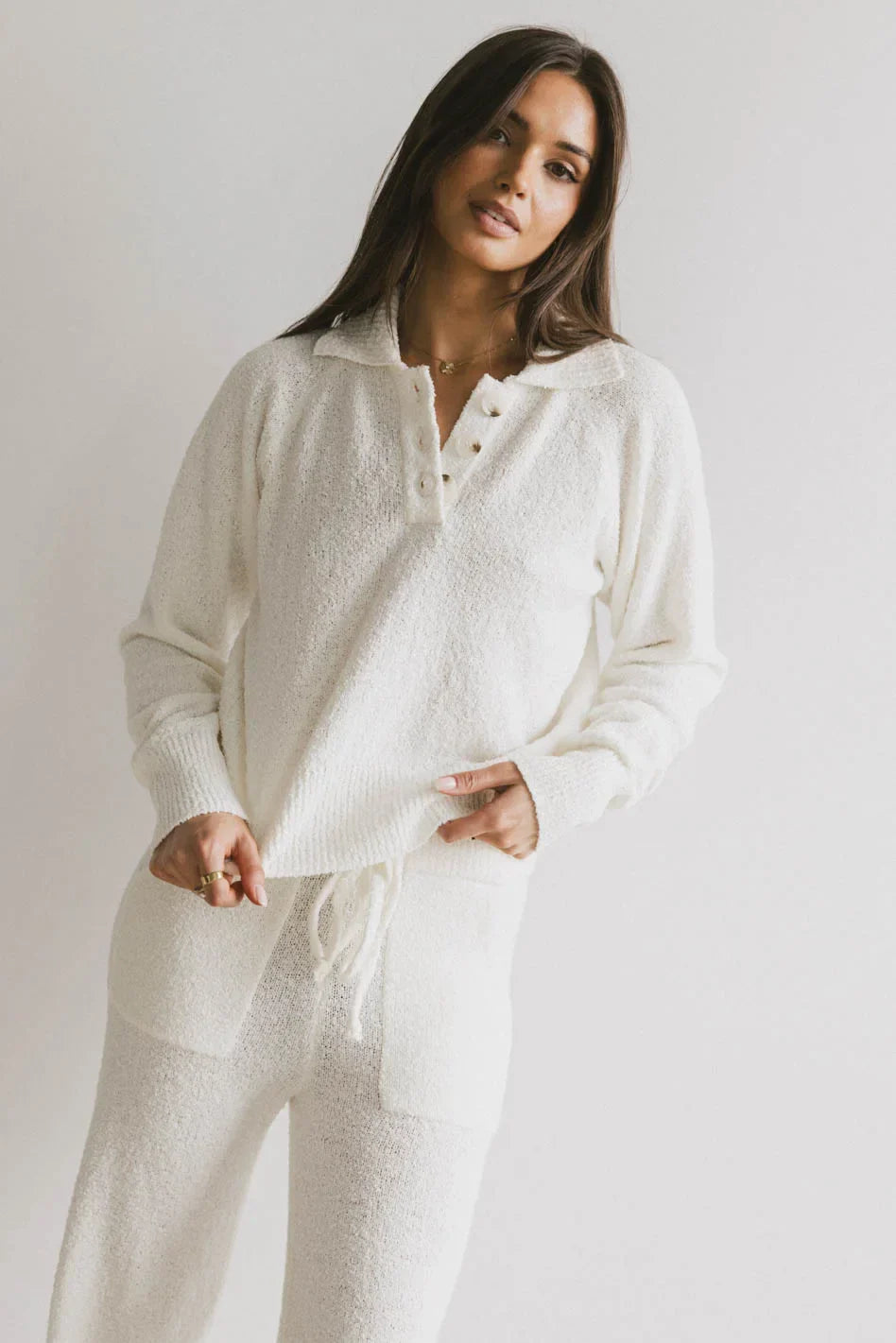 Breck Knit Sweater in Cream FINAL SALE