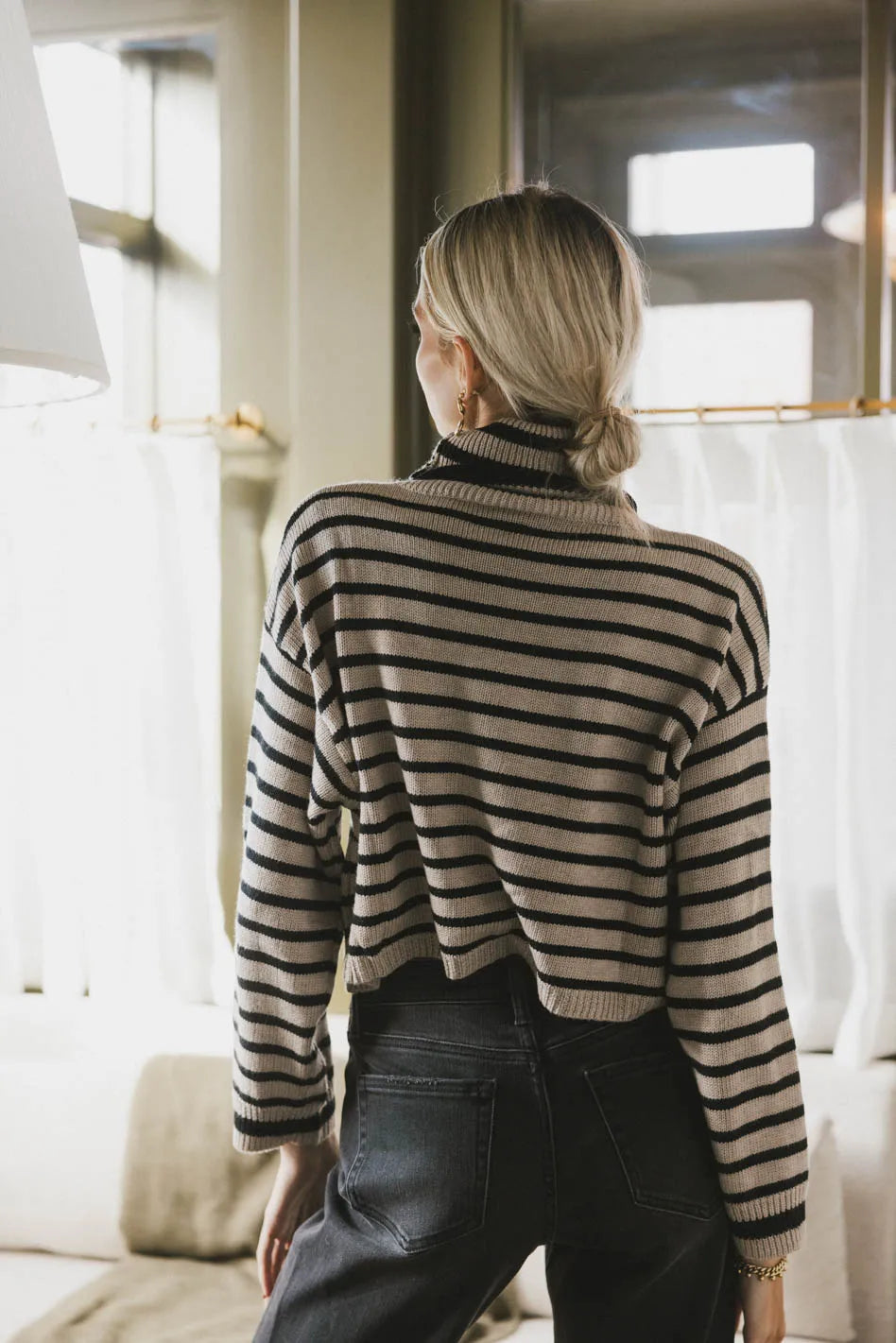 Miya Striped Turtleneck Sweater FINAL SALE
