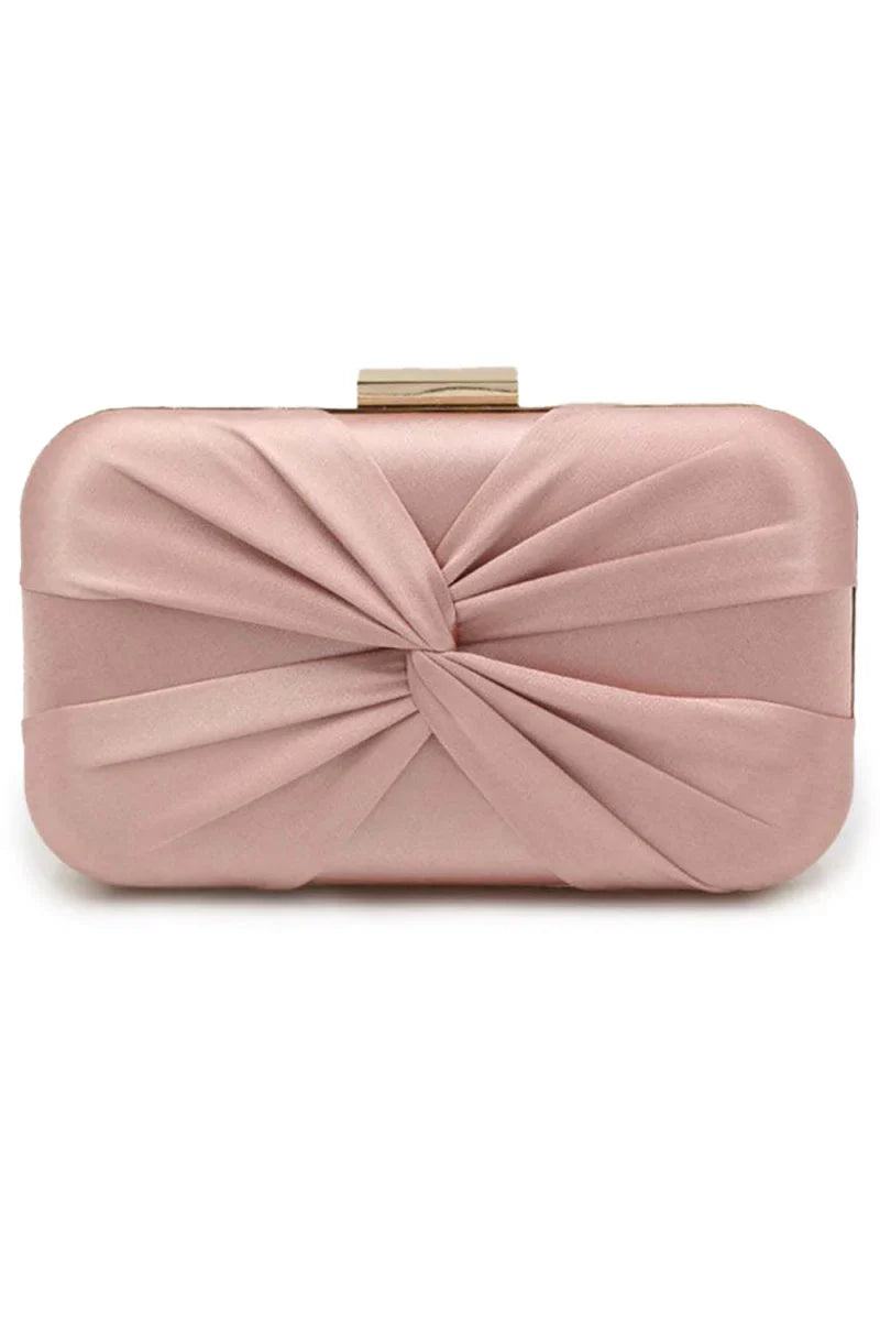 Classic Silk Like Closure Clutch Purse