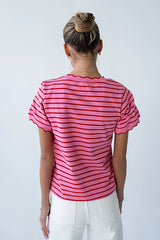 Walker Scalloped Top in Pink