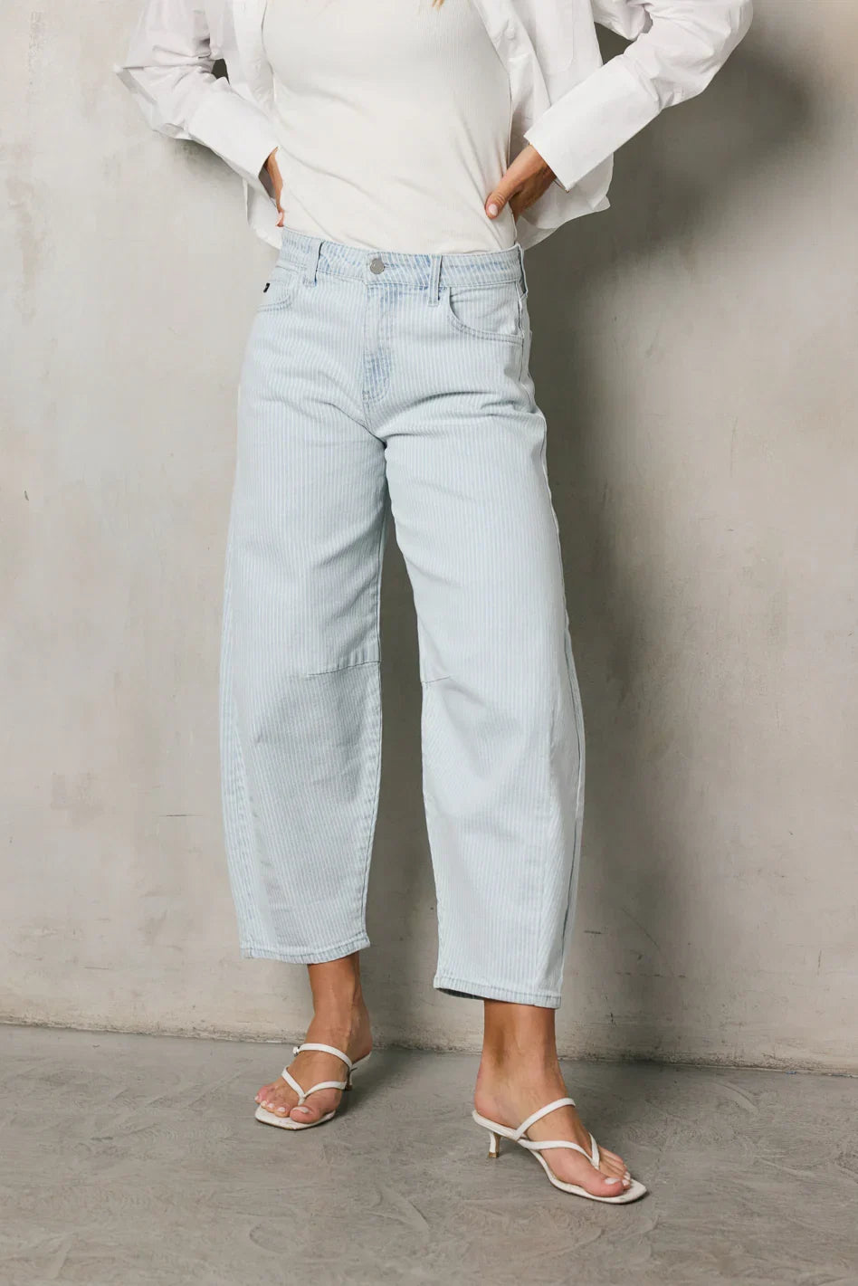 Cade Striped Barrel Jeans FINAL SALE