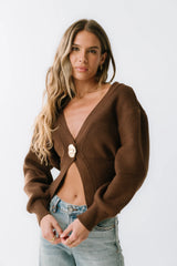 Minnie Knit Cardigan in Brown FINAL SALE