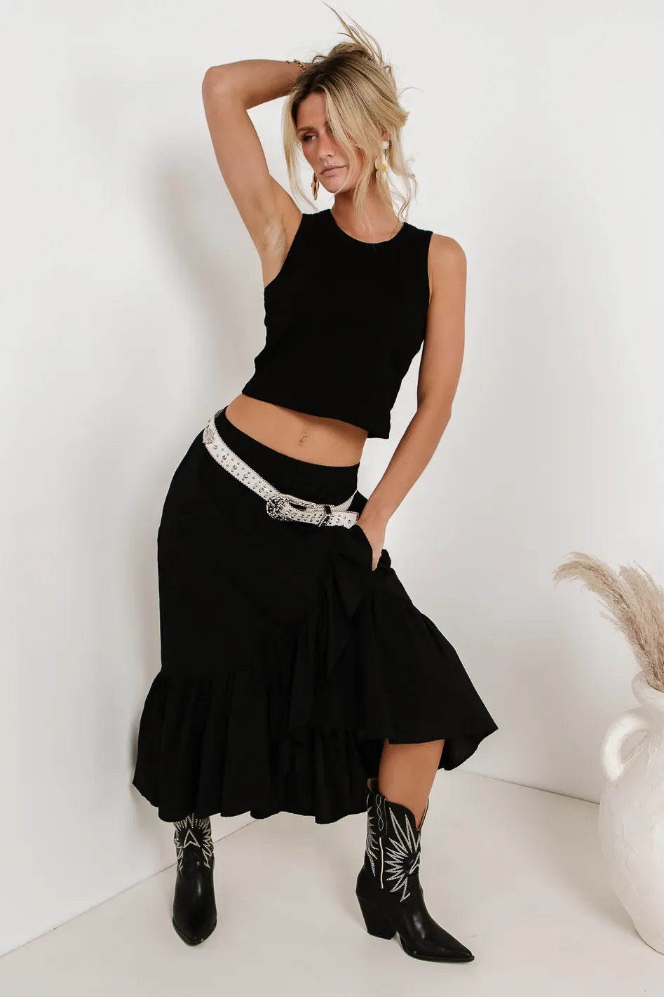 Arabella Maxi Skirt in Black FINAL SALE