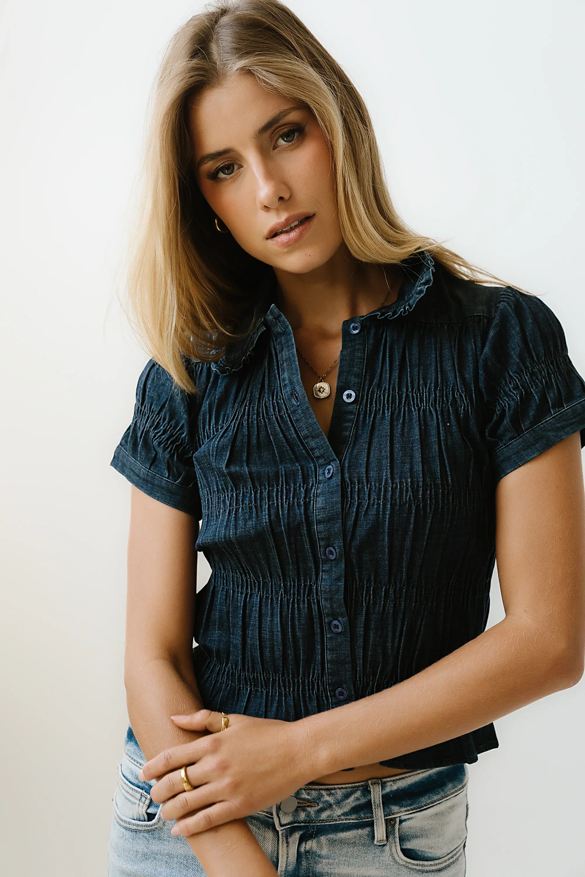 Maddie Smocked Blouse
