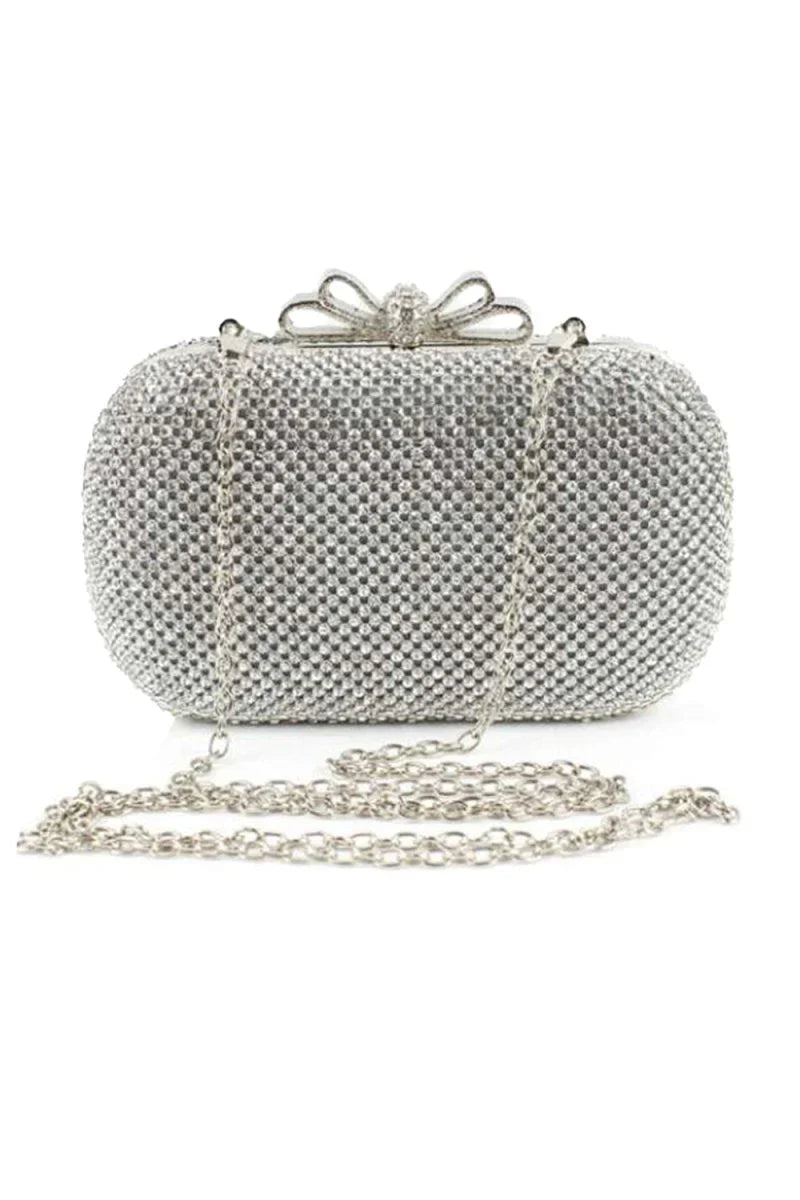Beautiful Metal With Crystal Rhinestone Adjustable Bridal Purse