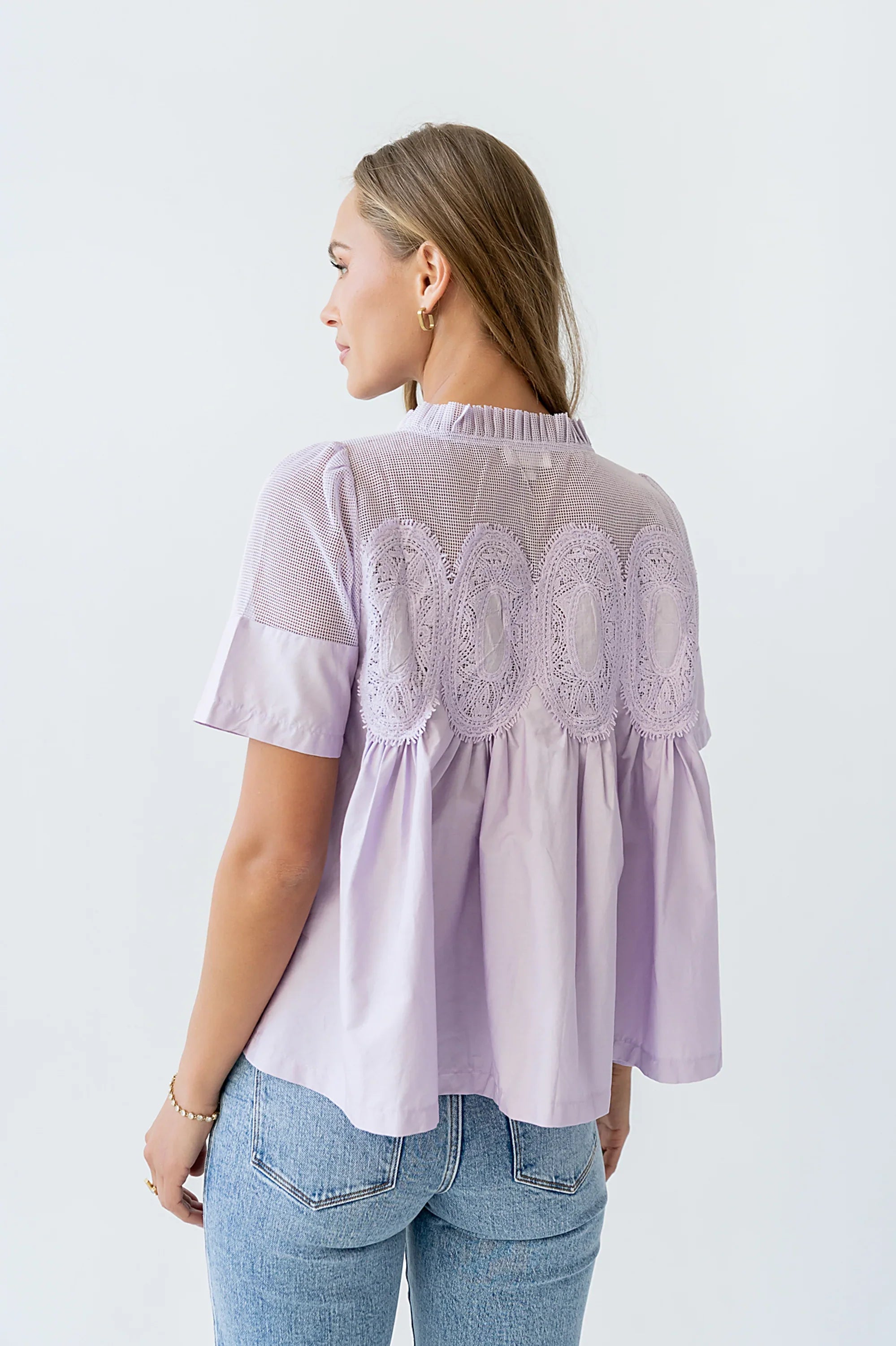 Estelle Mesh Top in Lavender
