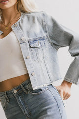 Marlowe Cropped Denim Jacket FINAL SALE