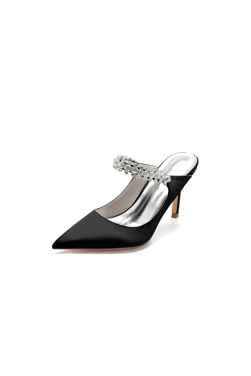 Party Pointed Toe Crystal Strap High Heels