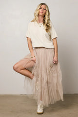 Pauly Short Sleeve Top in Cream