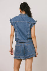 Sasha Ruffled Button Up FINAL SALE