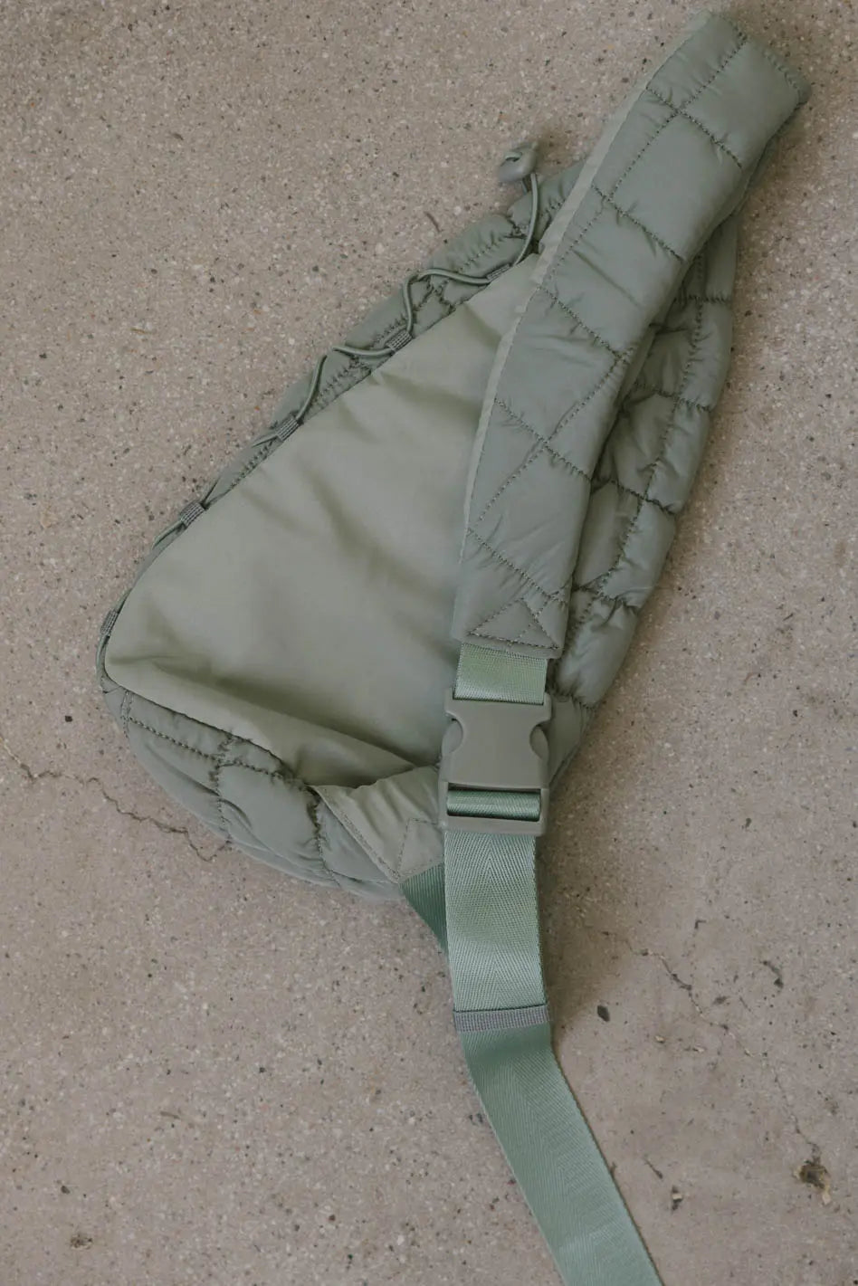 Aliyah Quilted Sling Bag in Sage