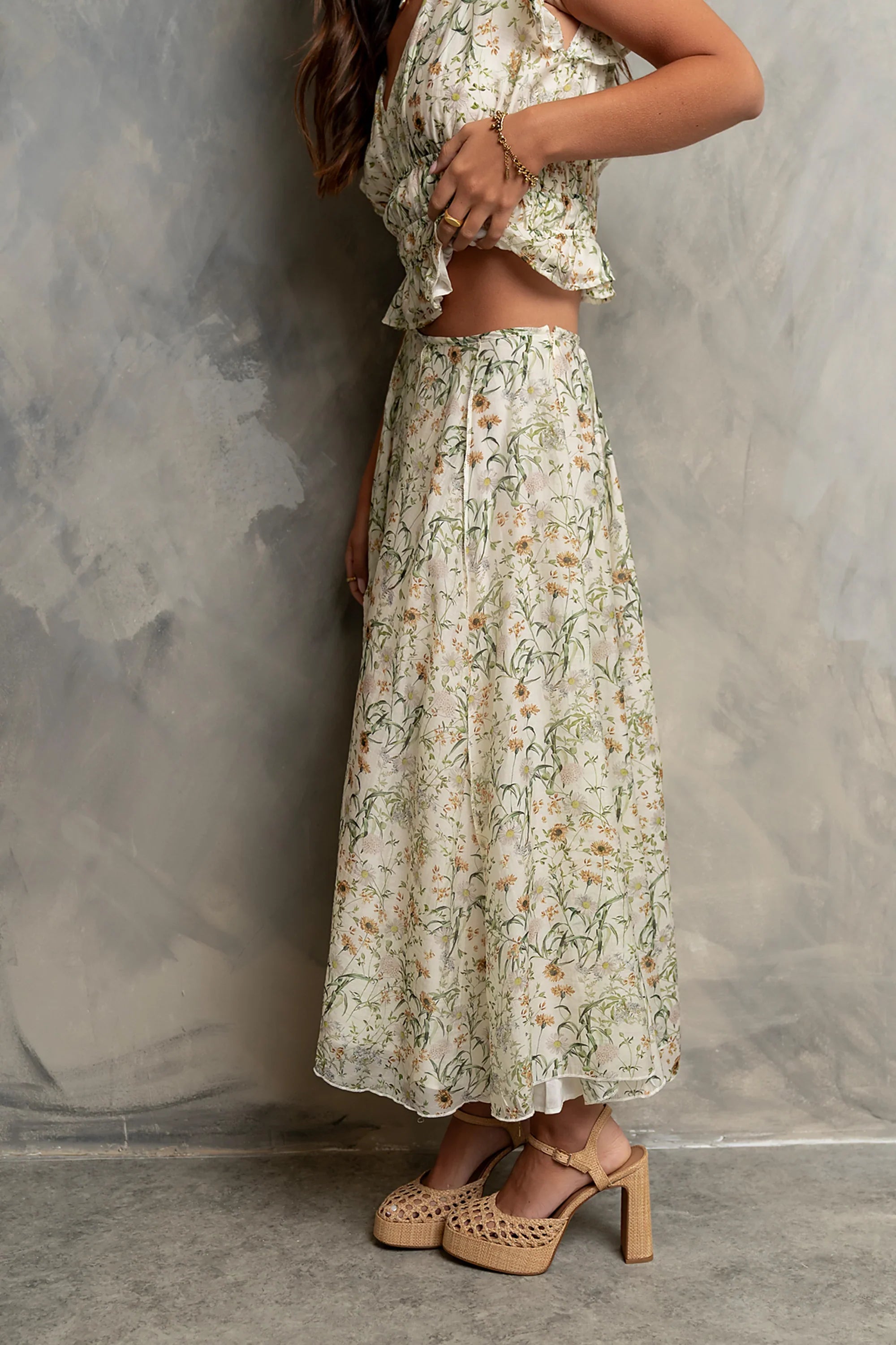 Carlie Floral Midi Skirt