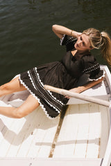 Etzi Ric Rac Dress in Black FINAL SALE