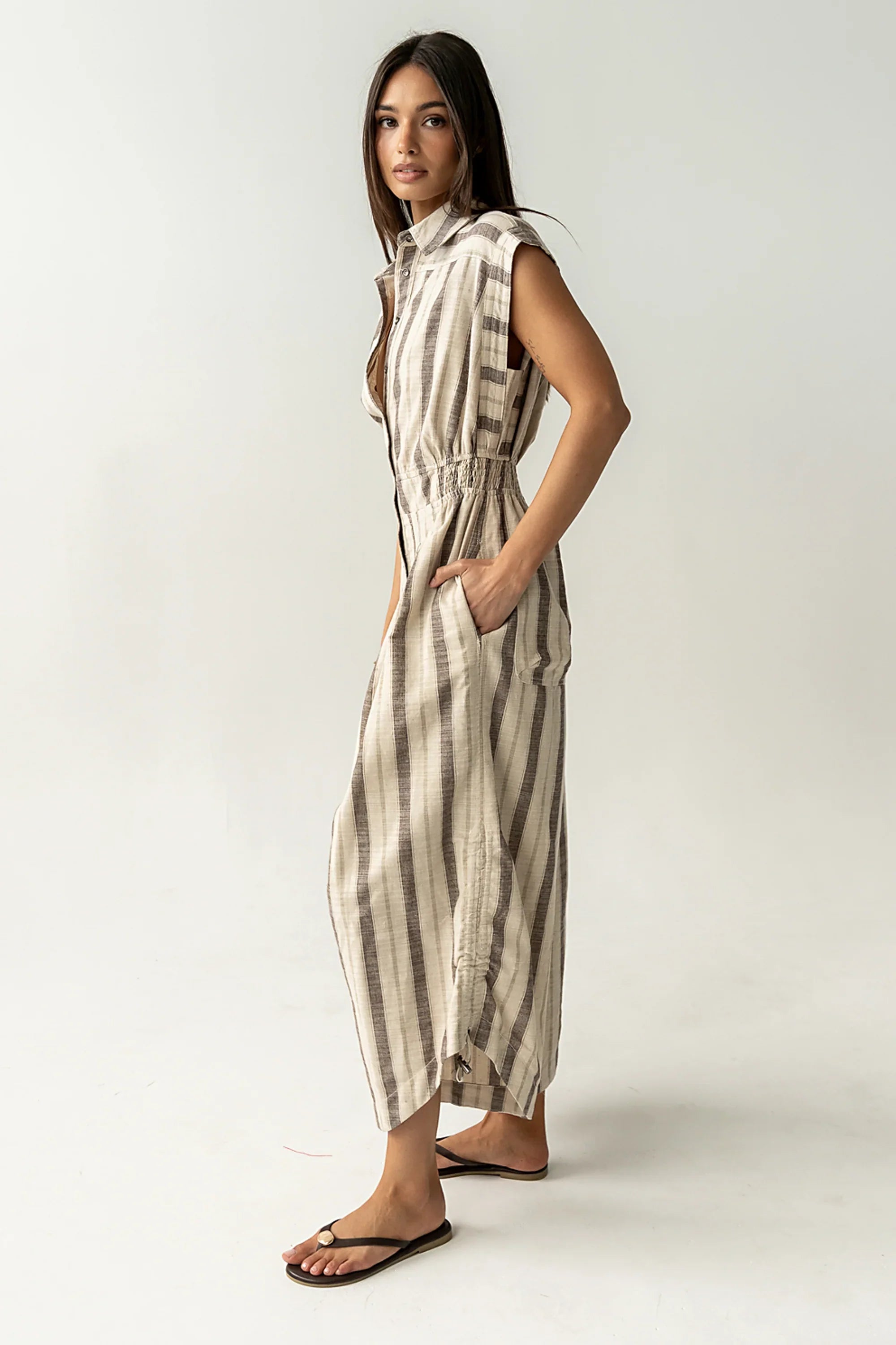 Maggie Striped Parachute Jumpsuit