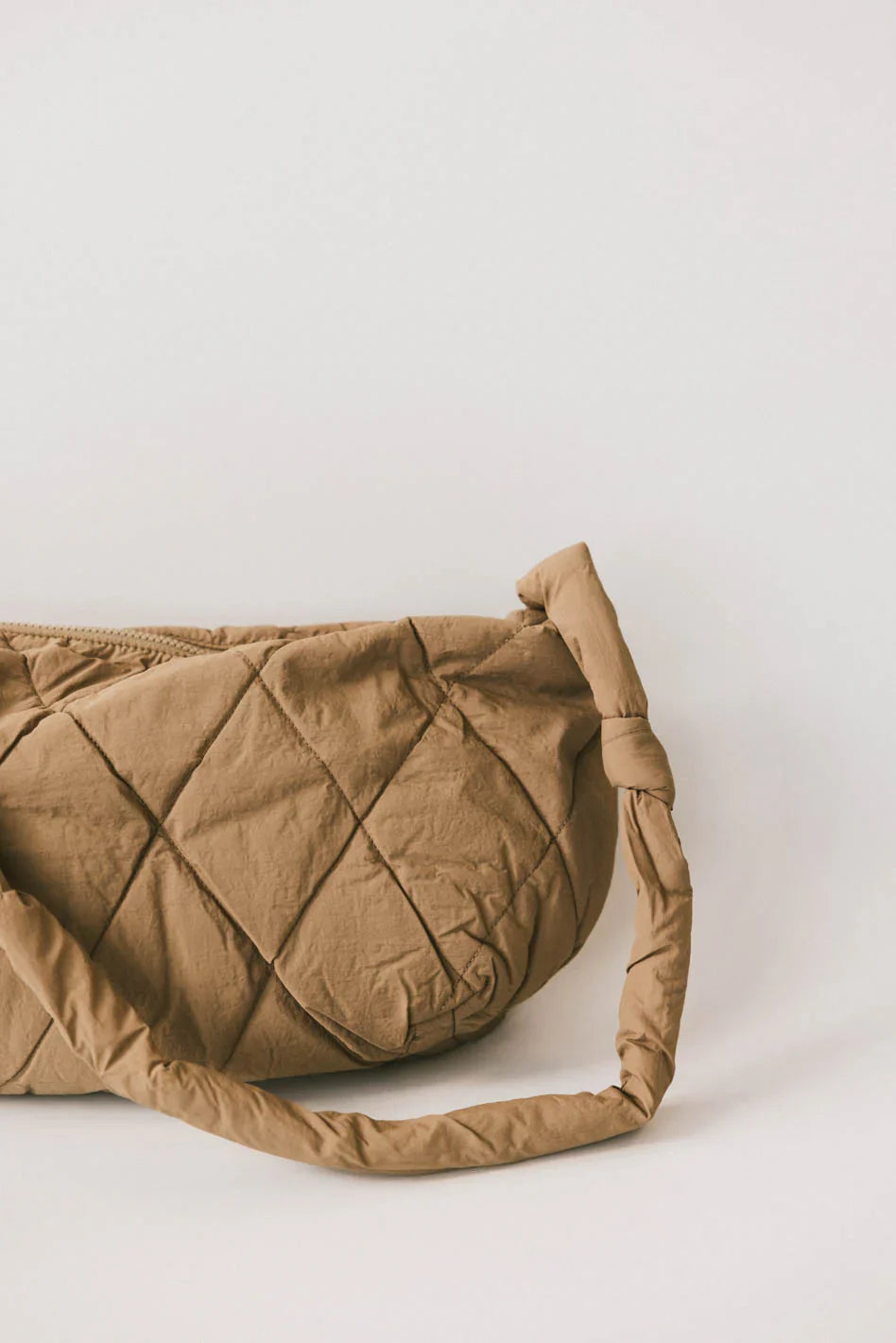 Whimsy Quilted Bag in Taupe