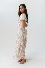 Oakley Ruffle Floral Maxi Dress