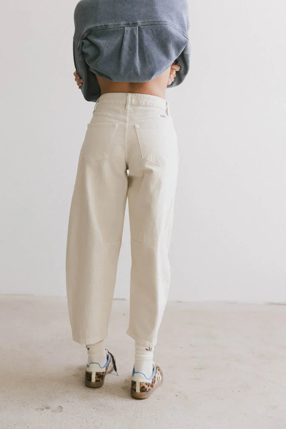 Lex Barrel Jeans in Ivory FINAL SALE