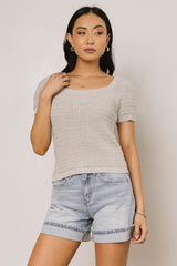Lewis Knit Sweater in Grey FINAL SALE