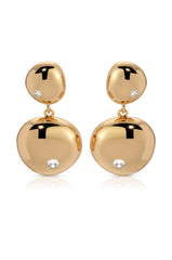 Polished Double Pebble Drop Earrings