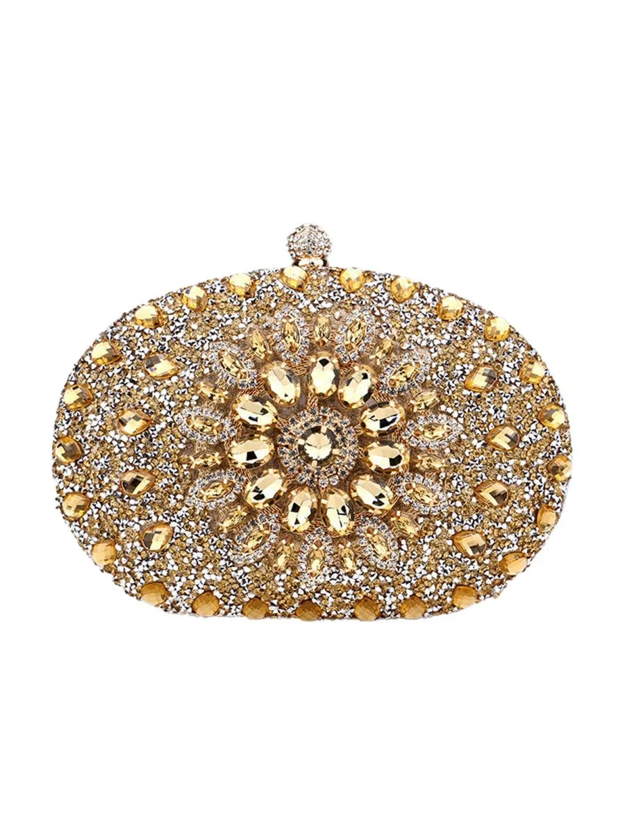 Womens All Over Crystals Sparkly Evening Clutch Bags