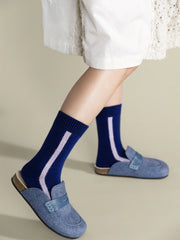 Racing Stripe Cashmere Crew