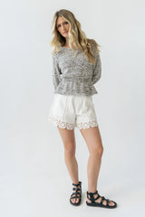 Maycie Two Toned Sweater in Olive
