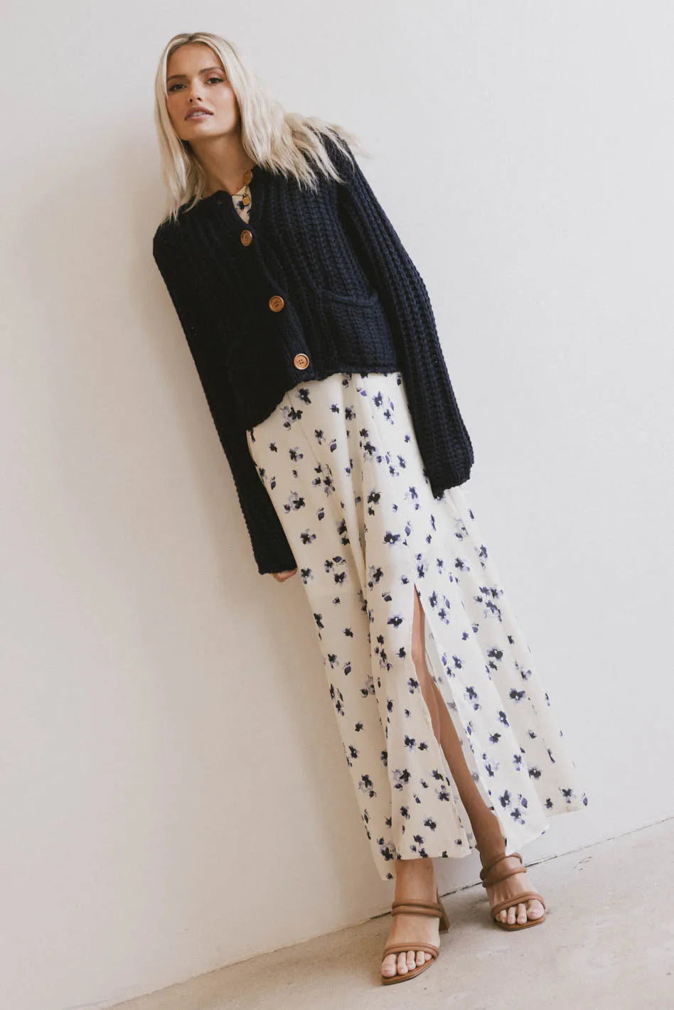 Daniella Floral Dress in Cream FINAL SALE