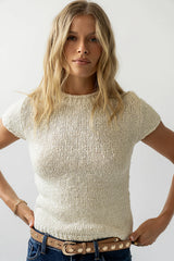 Zoey Knit Sweater in Ivory