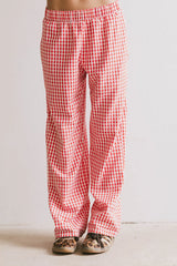 Romero Gingham Pants in Red FINAL SALE