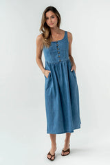Jacklyn Denim Midi Dress
