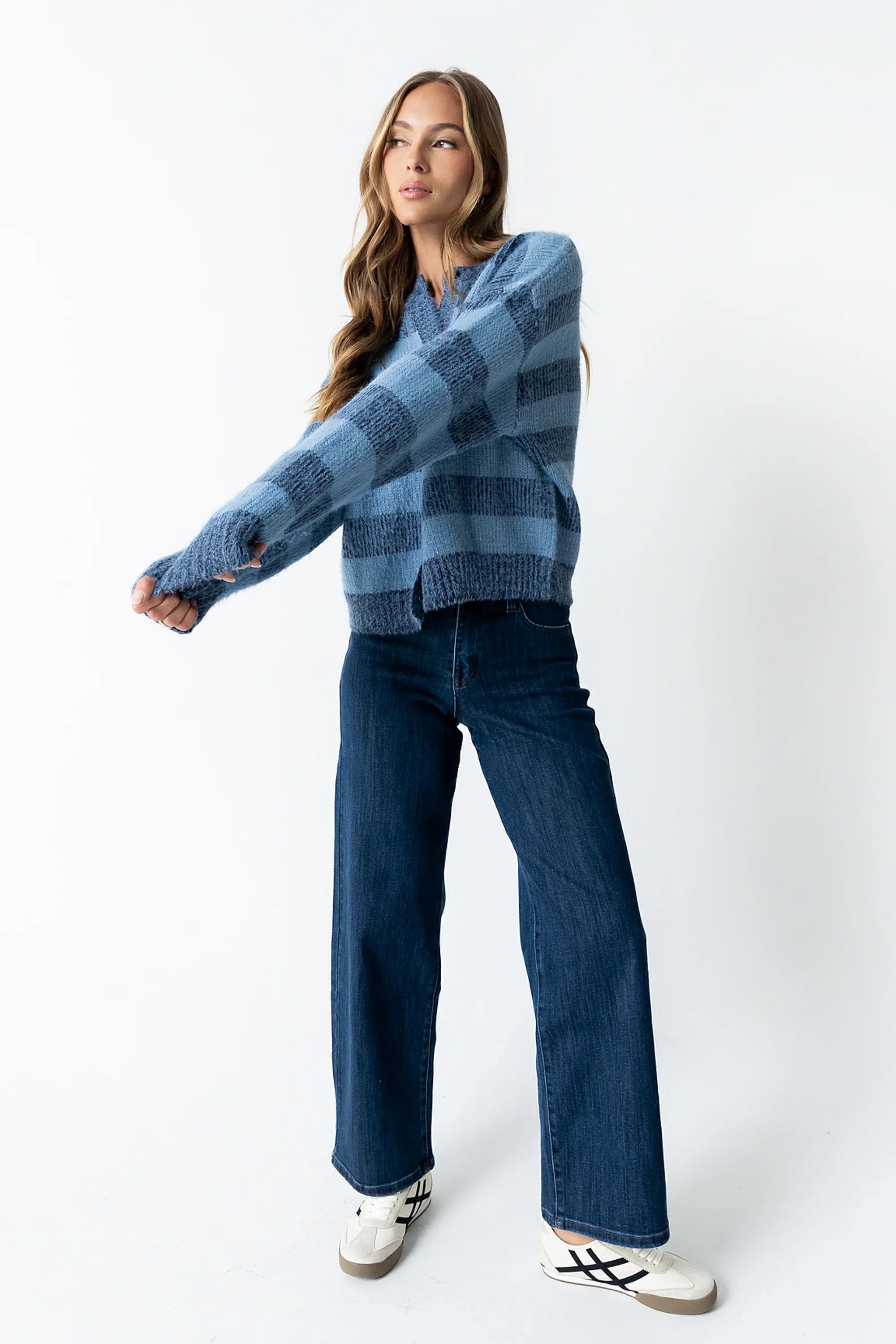 Russel Oversized Sweater in Blue