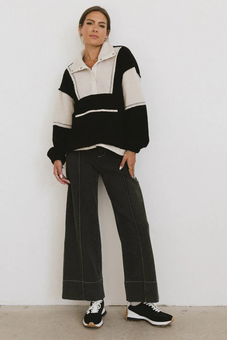 Emmaline Wide Leg Jeans in Black FINAL SALE